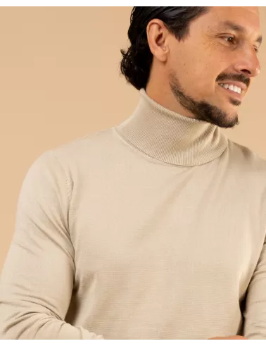 Pull col roulé