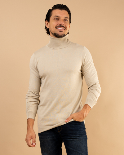 Pull col roulé
