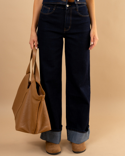 Jeans brut revers 
