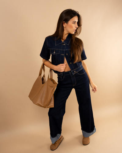Jeans brut revers 