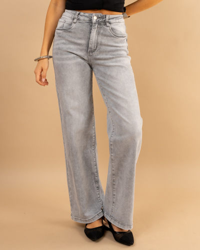 Jean large gris