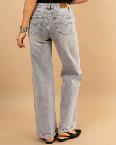 Jean large gris