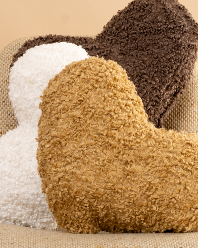 Coussin coeur teddy
