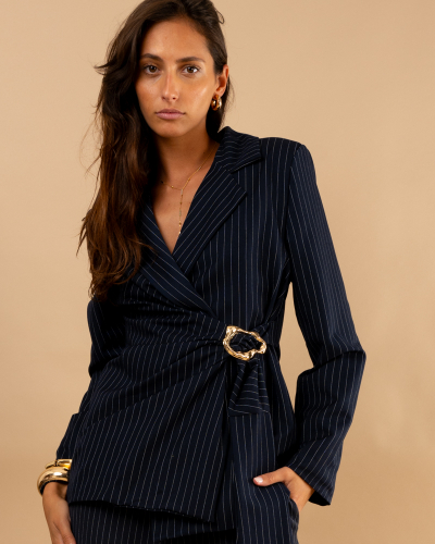 Blazer rayé bijou