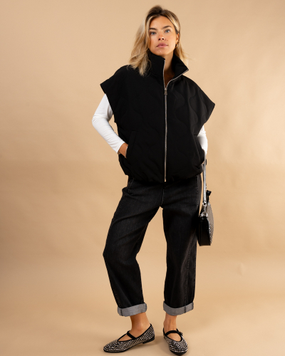 Veste zip sans manches
