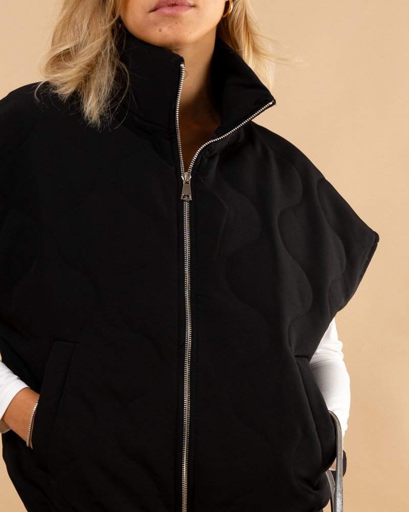 Veste zip sans manches