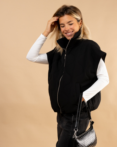 Veste zip sans manches