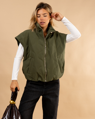 Veste zip sans manches