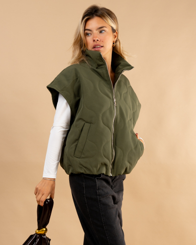 Veste zip sans manches