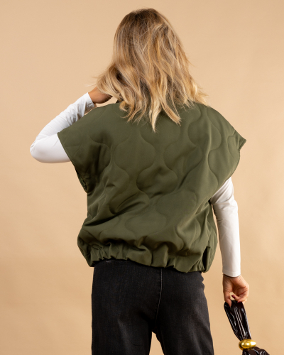 Veste zip sans manches