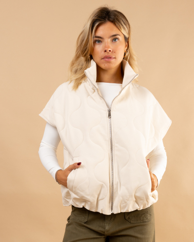 Veste zip sans manches