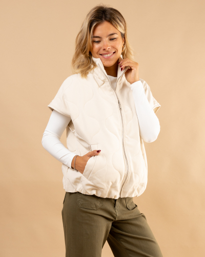 Veste zip sans manches