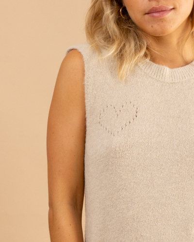 Pull cœur mohair