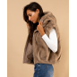 Veste sans manches fausse fourrure