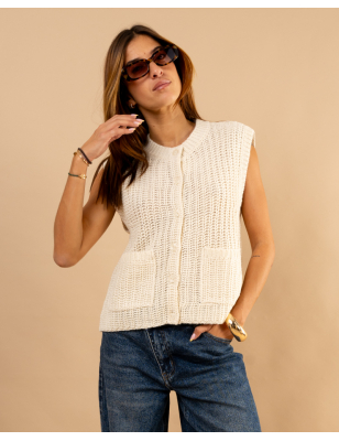 Gilet grosse maille