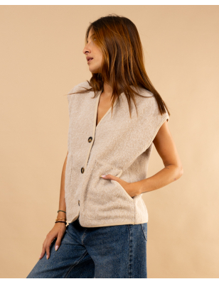 Gilet boutons poches