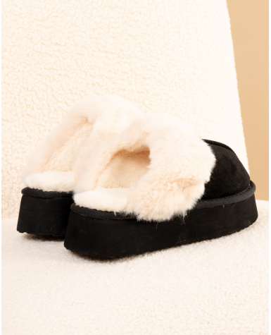 Chaussons fourrés plateforme Chaussons fourrés plateforme