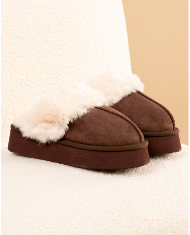 Chaussons fourrés plateforme Chaussons fourrés plateforme