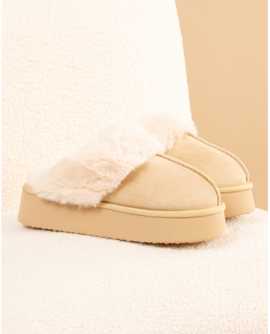 Chaussons fourrés plateforme Chaussons fourrés plateforme