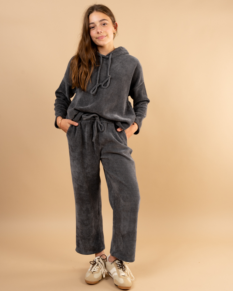 Pantalon large velours