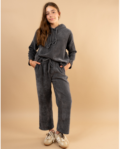 Pantalon large velours