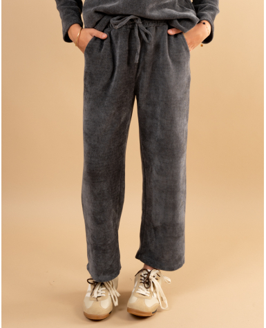 Pantalon large velours