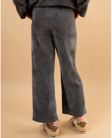 Pantalon large velours