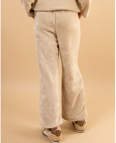 Pantalon large velours