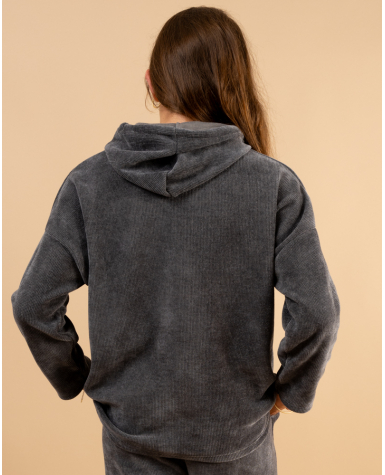 Sweat capuche velours Sweat capuche velours
