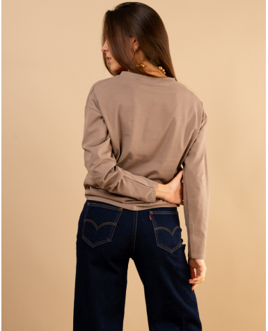 T-shirt col en v manches longues T-shirt col en v manches longues