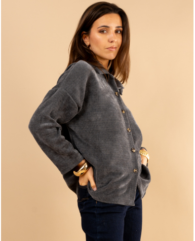 Chemise effet velours