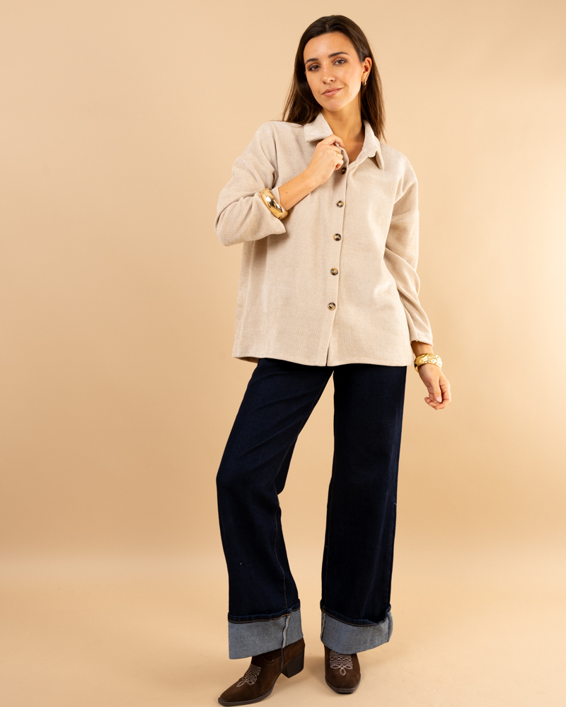 Chemise effet velours