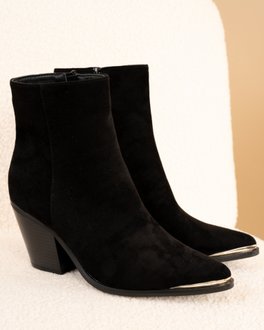 Santiags courtes bout plaque