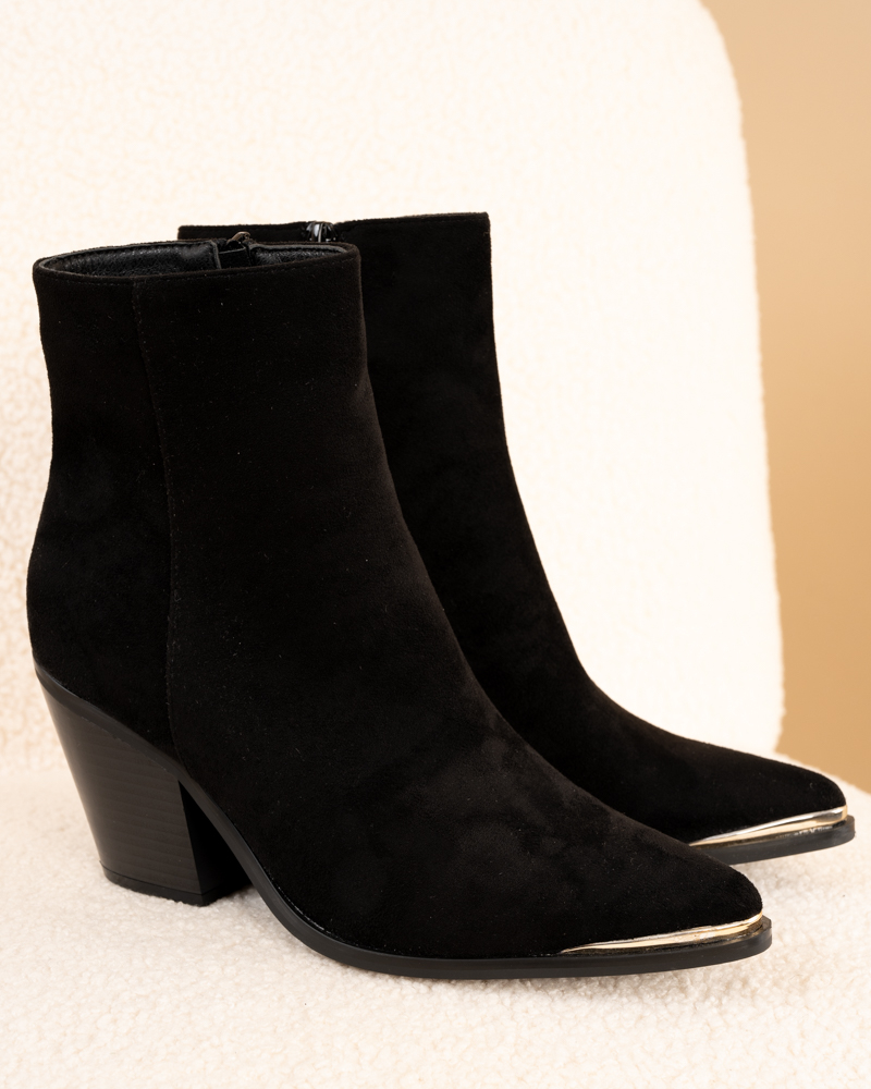 Santiags courtes bout plaque