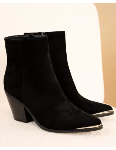 Santiags courtes bout plaque