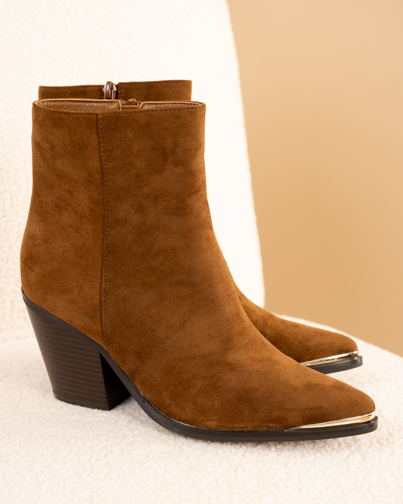 Santiags courtes bout plaque