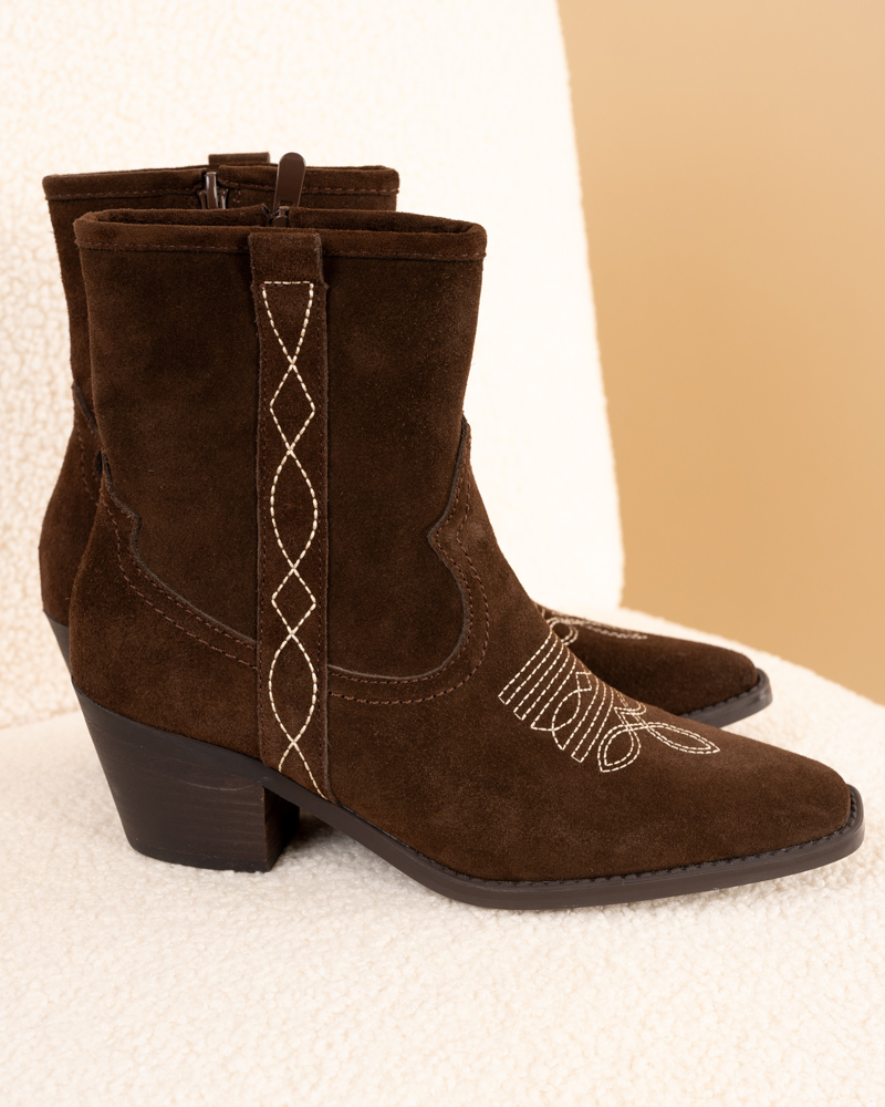 Santiags marron daim