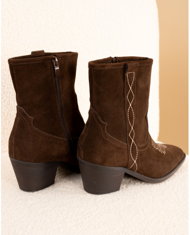 Santiags marron daim