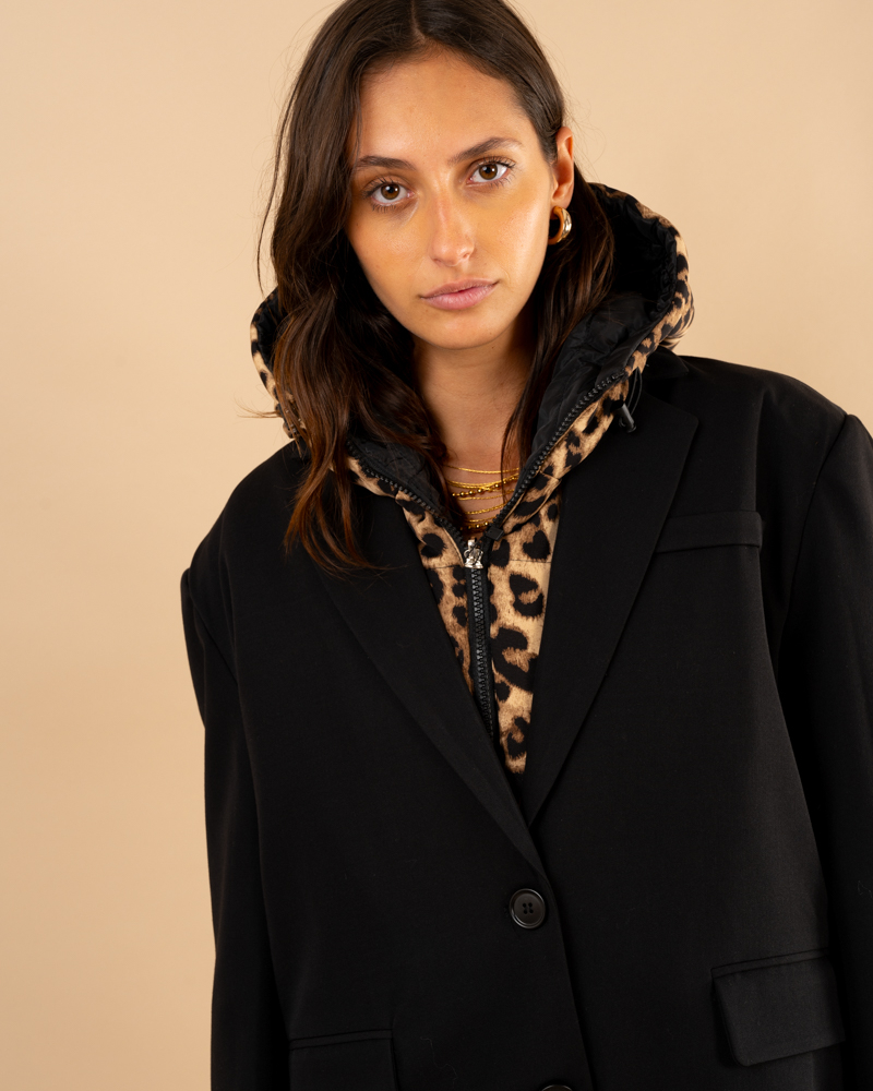 Gilet réversible imprimé léopard