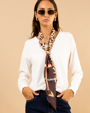 Foulard bandeau léopard