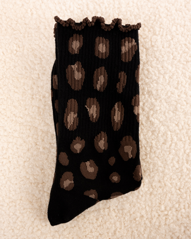 Chaussettes imprimé léopard