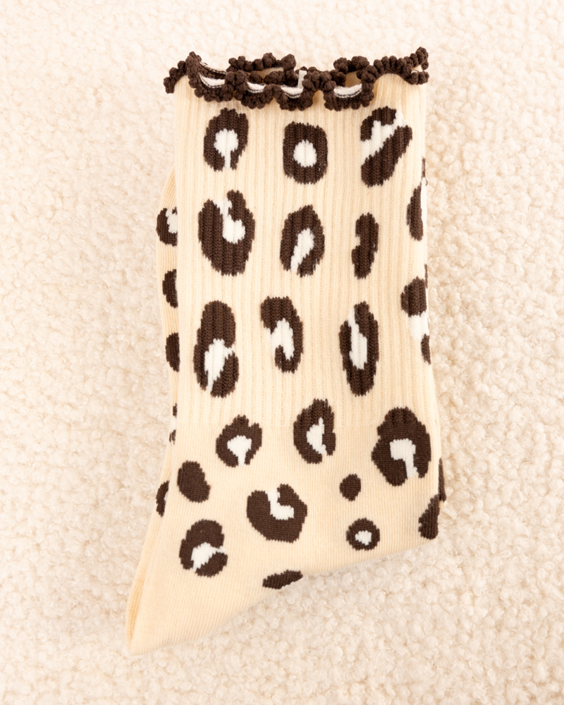 Chaussettes imprimé léopard