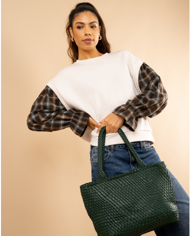 Sweat manches carreaux Sweat manches carreaux