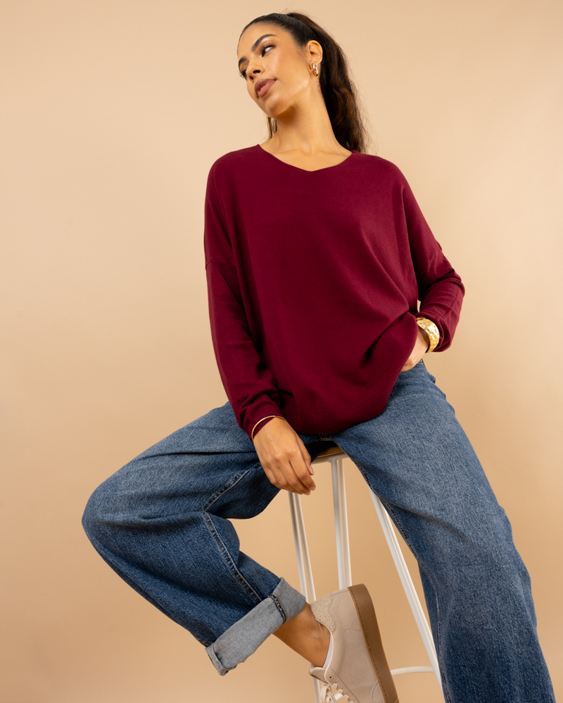 Pull col en v oversize