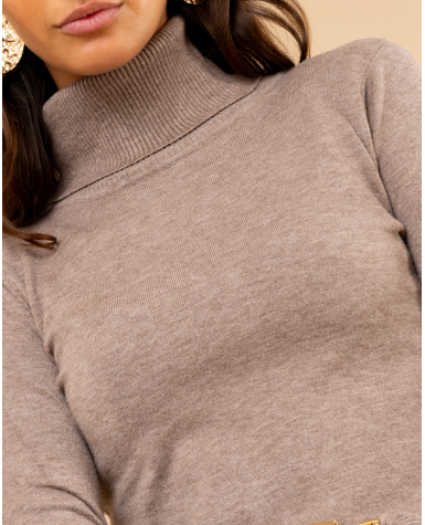 Pull col roulé