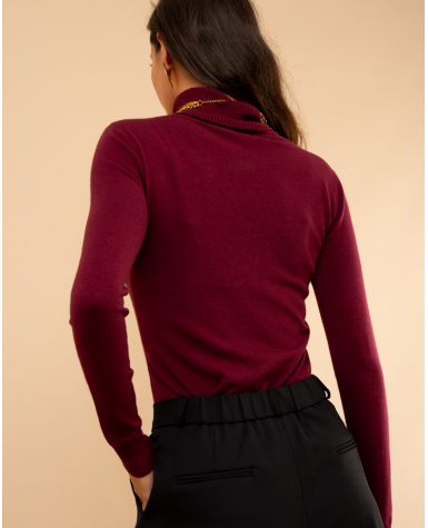 Pull col roulé