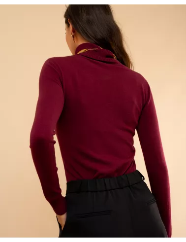 Pull col roulé