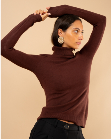 Pull col roulé