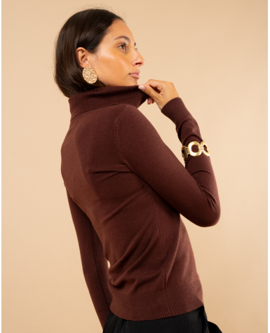 Pull col roulé