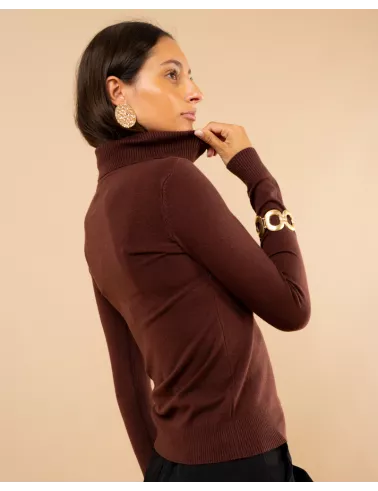 Pull col roulé
